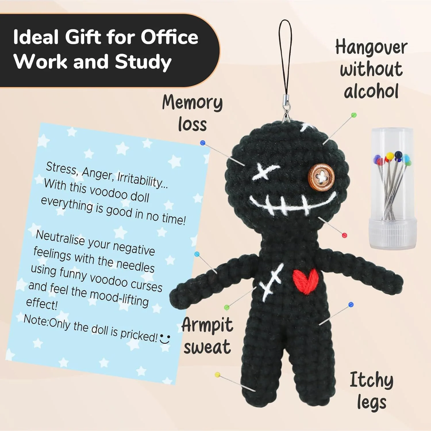 Cross-border New Purely Handmade Crochet Face Doll Decoration Pendant