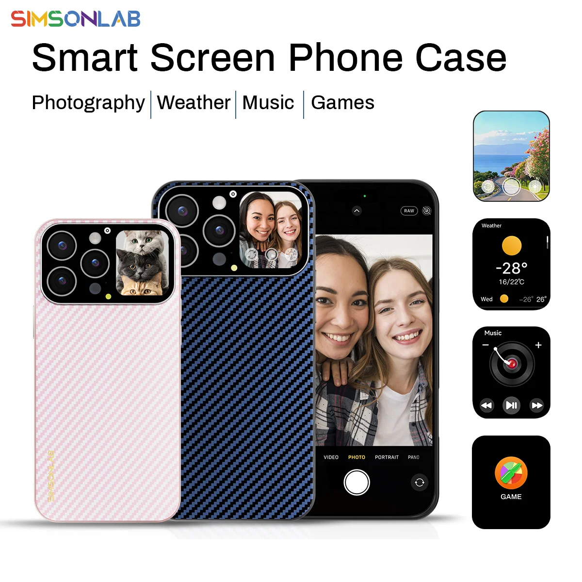 

NEW Hot Smart Phone Case Window Custom Photo Video Wallpaper Selfies Take Photo Music Player Intelligent Message Push for iPhone
