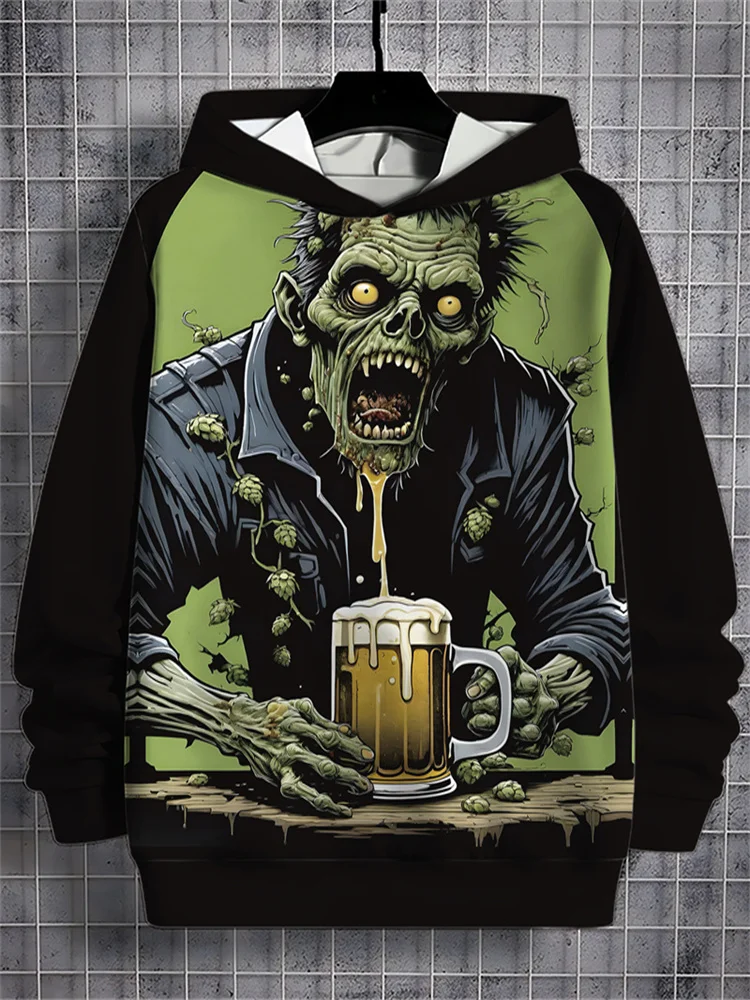 الرجال هوديس ثلاثية الأبعاد مضحك غيبوبة ملابس منقوشة بكم طويل بلايز الخريف والشتاء في الهواء الطلق الشارع التخصيص الإبداع الرجال الملابس #1