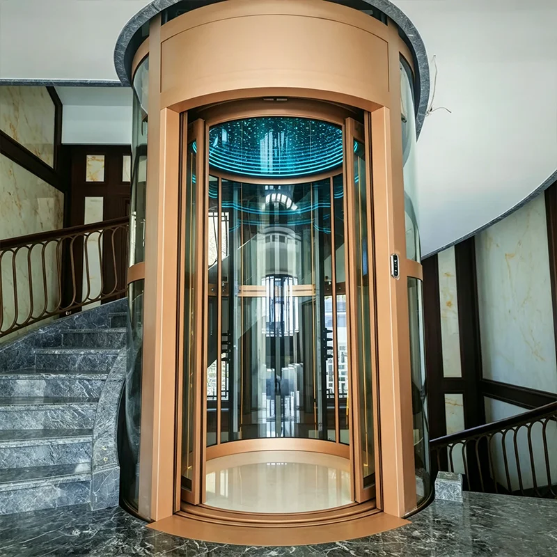 Customizable Hydraulic Passenger Lift 400kg 4 Stops 0.5m S Choose Door Operator Panel for Commercial Home Hotel