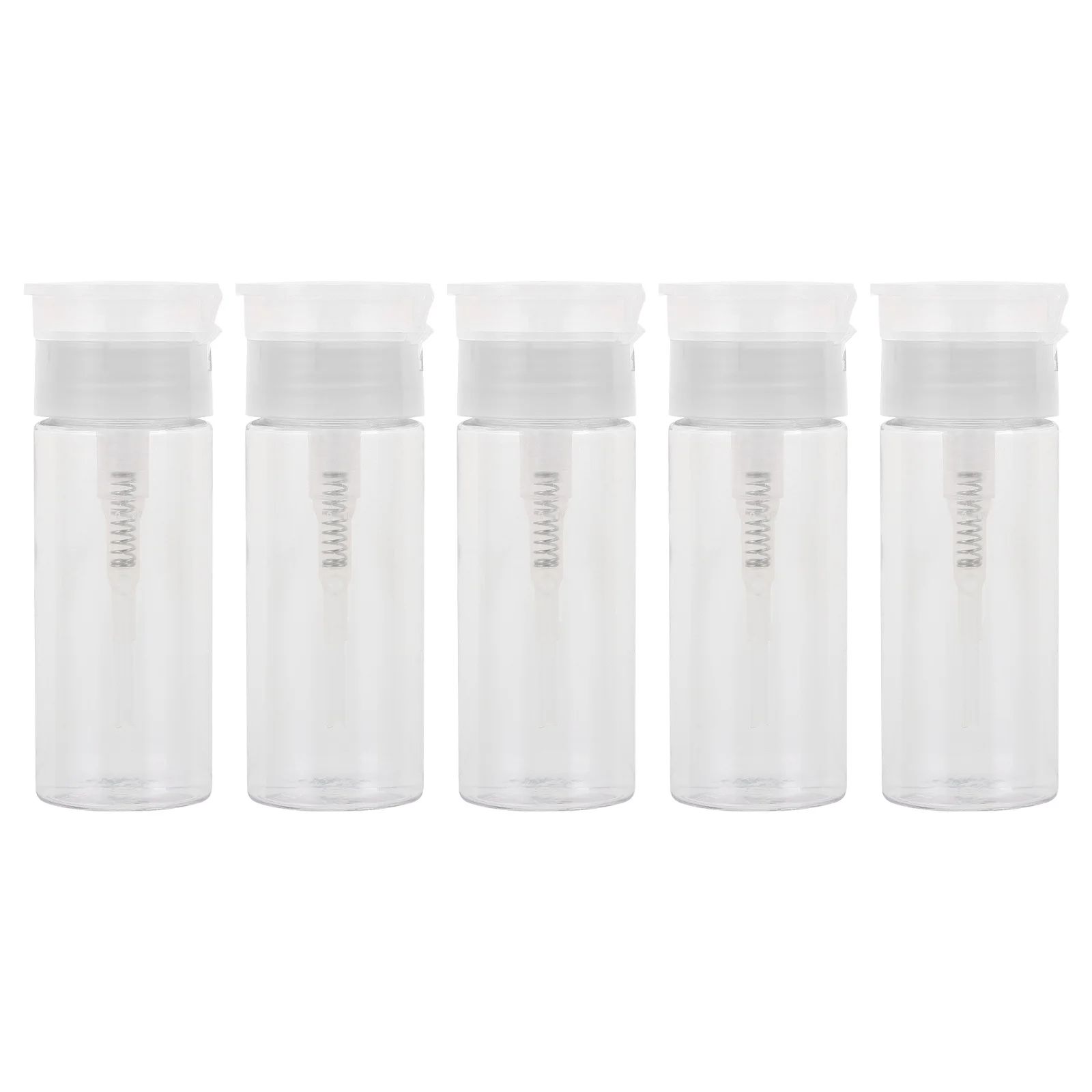 5 stücke Nagellack Entferner Flaschen Leere Pumpe Dispenser Tragbare Reise Container Nachfüllbare Flüssigkeit Flasche Maniküre Werkzeug Kunststoff