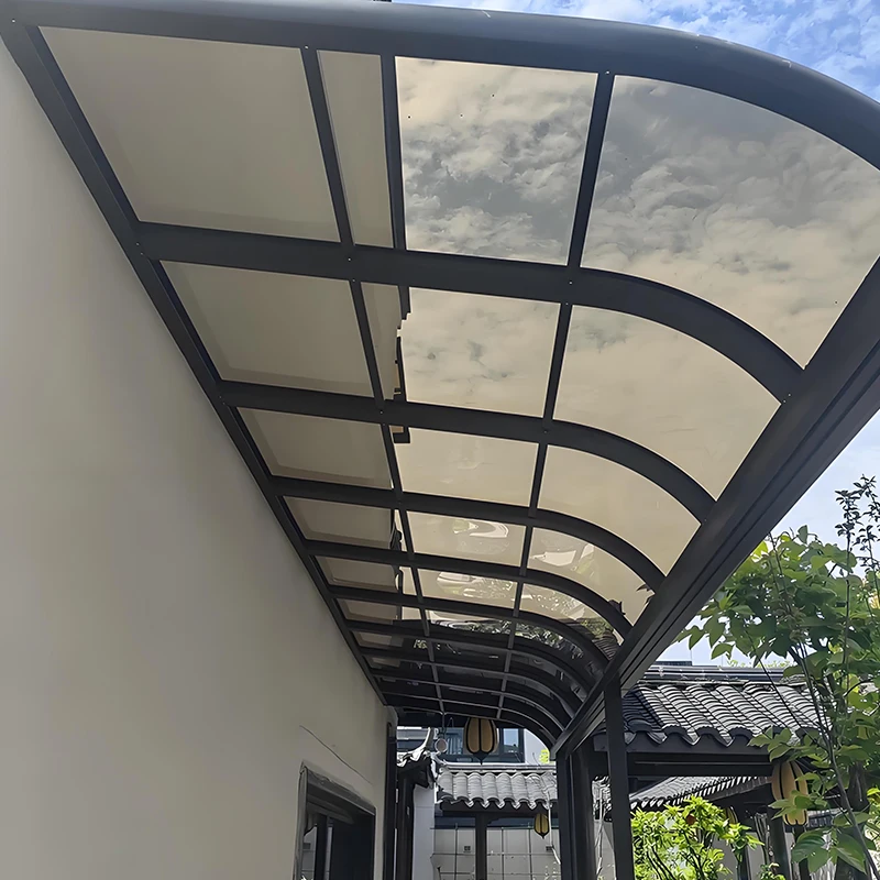 2026 Aluminum Alloy Manual Patio Awning and Sunroom Canopy with PC Modern Outdoor Sunshade Shelter for Balconypromote sales