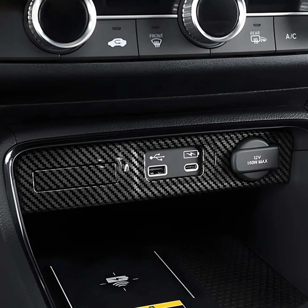 Car Interior Modification Central Control USB Port Trim For Honda CRV 6th Gen 2023-2025 Car Styling Upgrade Modify A Car