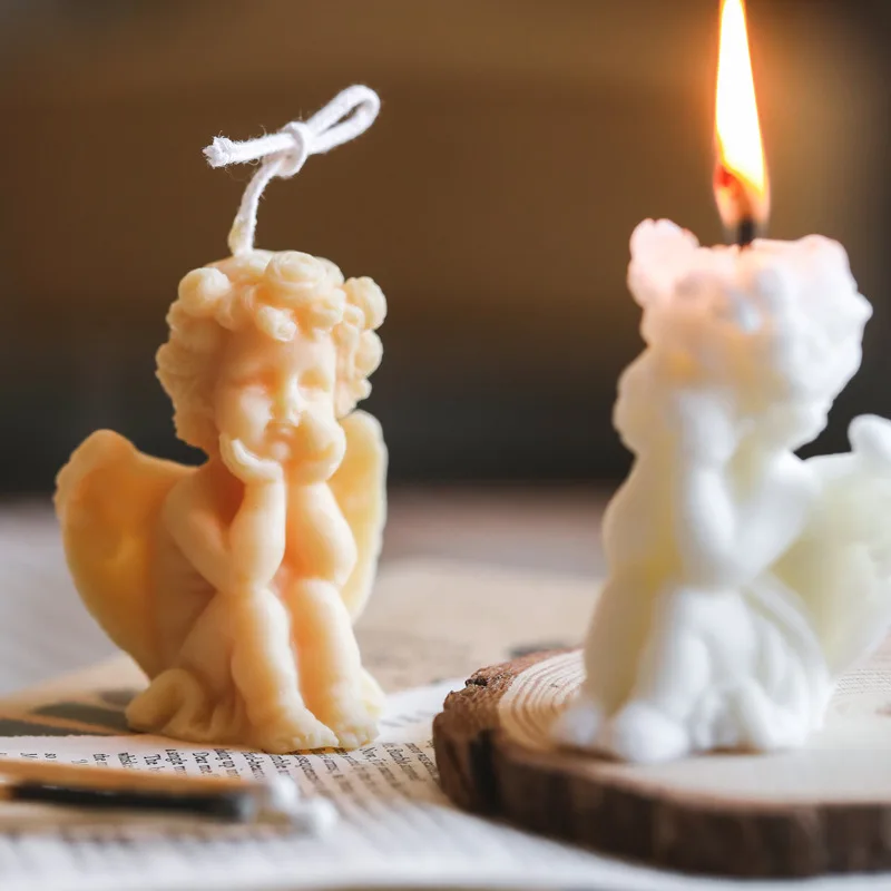 3D Small Angel Silicone Candle Mold Cherub Shape Handmade Aroma Candle Resin Mold Cake Chocolate Jewelry Mold Home Decoration