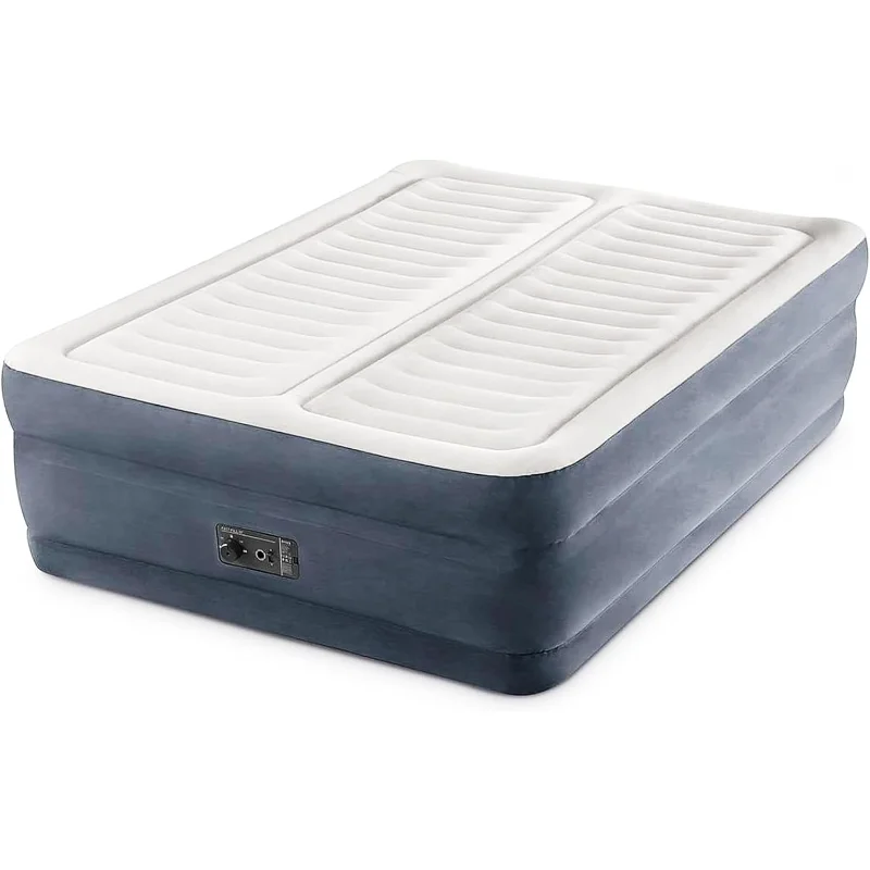 

King Air Mattress, Dura-Beam Deluxe 22" Dual Zone Inflatable Bed with Built-in Pump