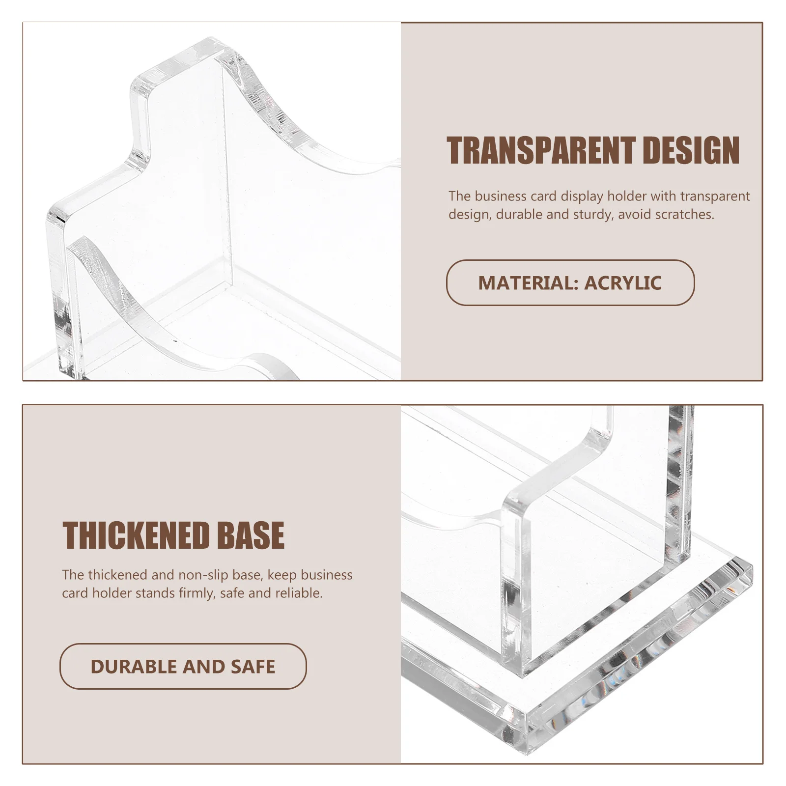 

Business Card Display Holder Transparent Acrylic Desktop Stand Large Capacity Office Organizer Storage Box For Visiting