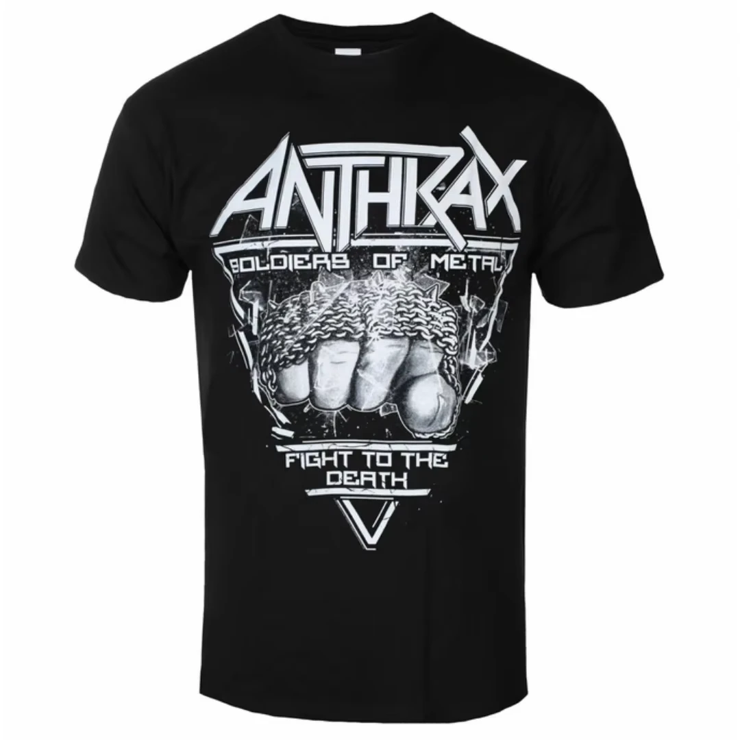 2026 Anthrax - Soldier Of Metal Printing Casual Trendy T-shirt, Cotton T-shirt, Street Classic Band Fan, Unisex T-shirt