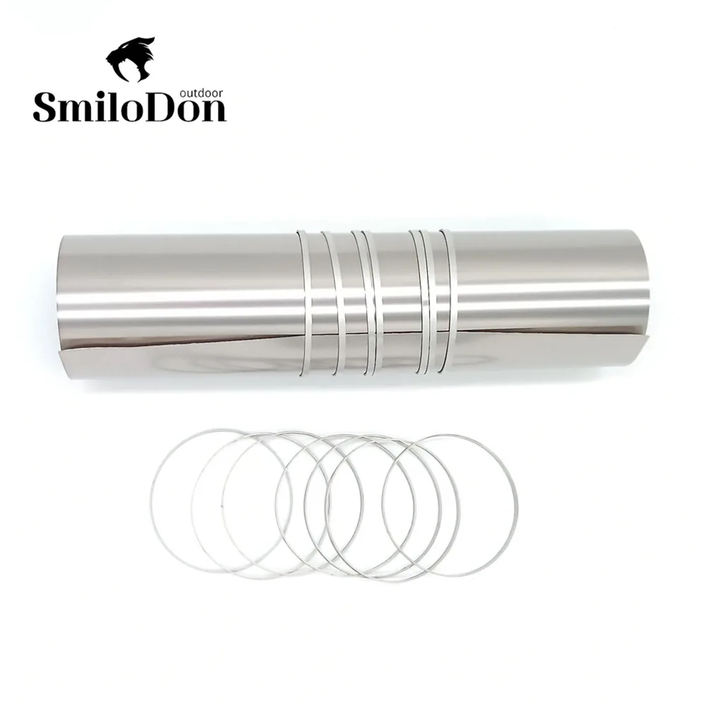 Smilodon-Stainless Steel Stove Chimney Pipe Titanium Hand Chimney Stove Roll Up Chimney  Camping Tent  DIY Pipe