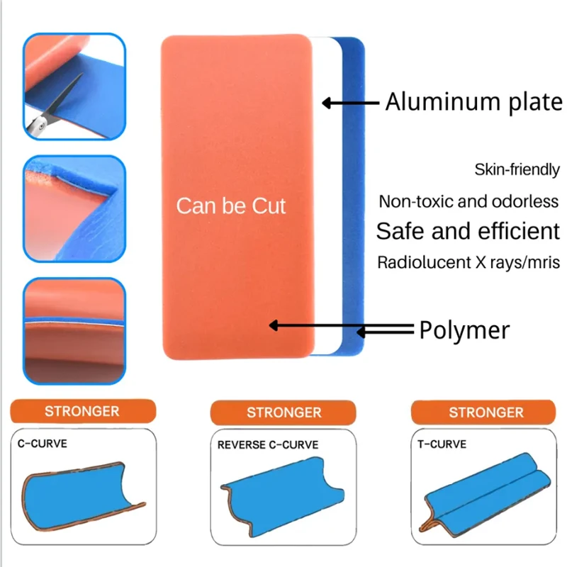 Medizinische Polymer plastizität Sam Foam bedeckt Erste-Hilfe-Aluminium-Rollens chiene für Handgelenk Hand Bein Fuß Ellenbogen Fraktur