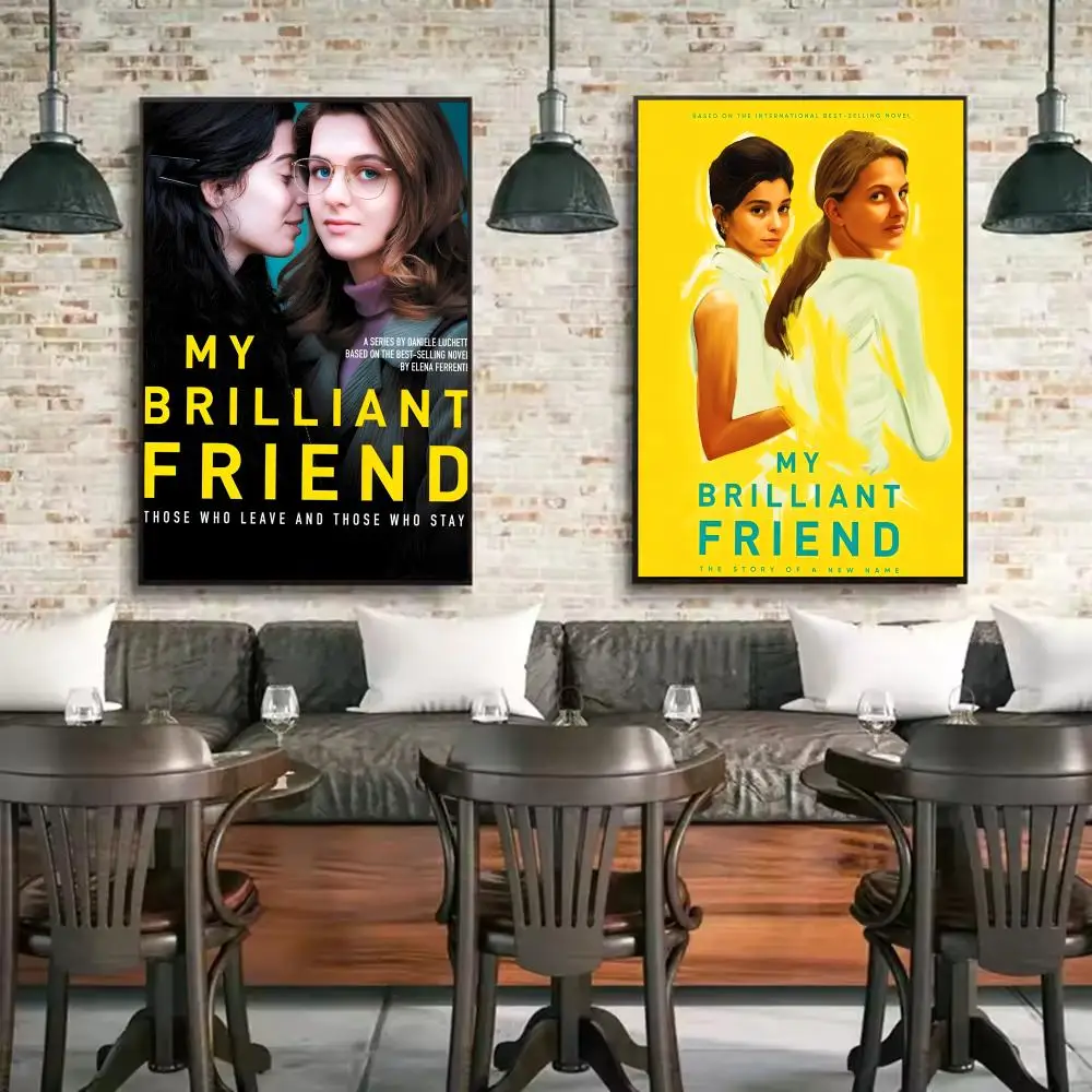 ملصق TV My Brilliant Friend مطبوع عليه ورق غرفة المعيشة وغرفة النوم ومدخل البار والمقهى لوحة فنية للديكور