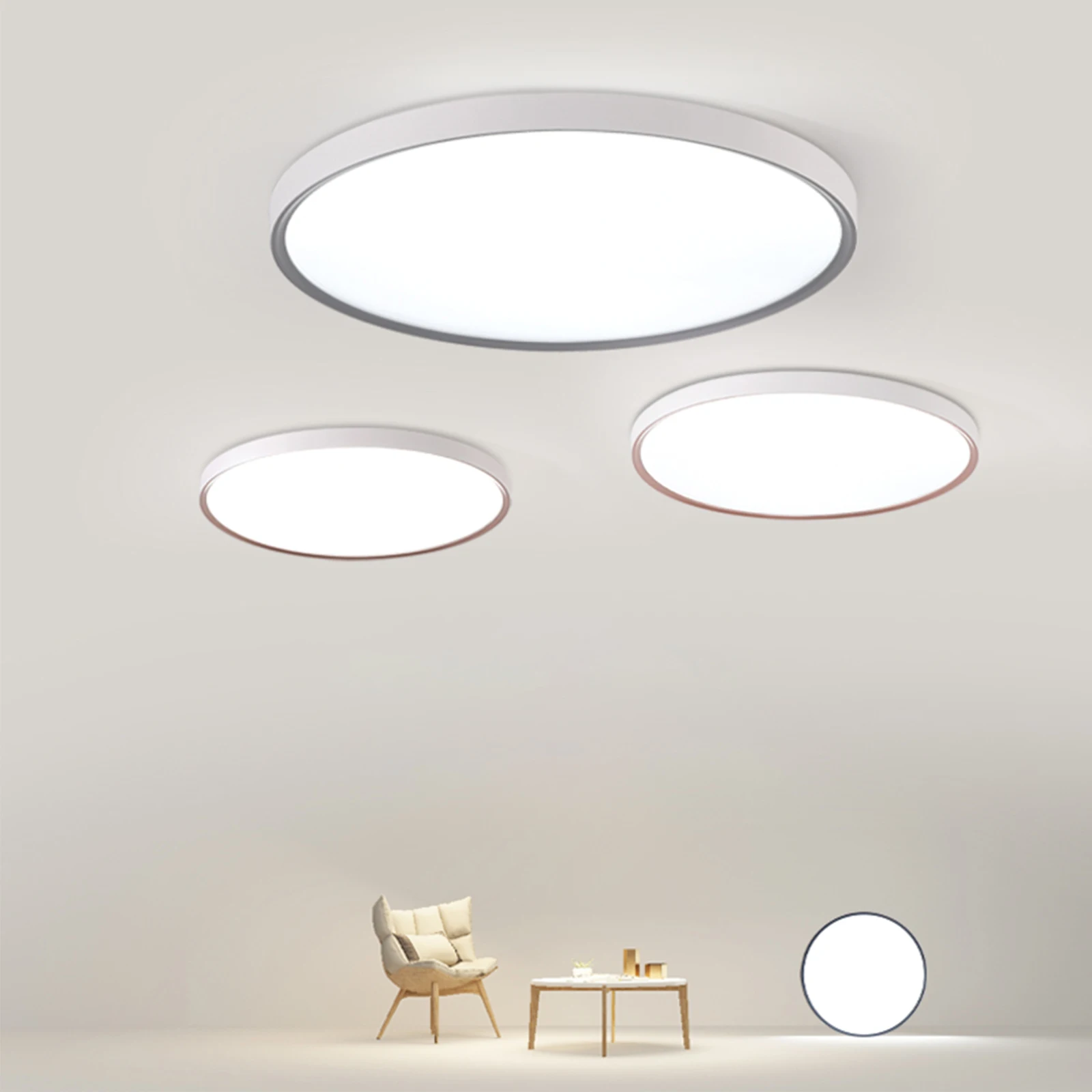 LED Ceiling Light Waterproof 27/37CM Ultra Thin Ceiling Lamp Indoor Decorative 220V Bedroom Living Room Bathroom Lighting