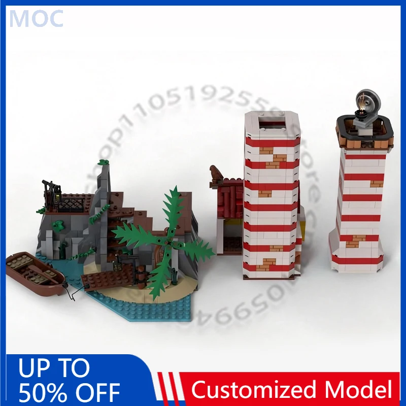 

Конструктор «Маяк на скалах», 1004 детали | Модульный конструктор Lighthouse MOC: Сборная модель, игрушка для мальчиков, подарок на Рождество