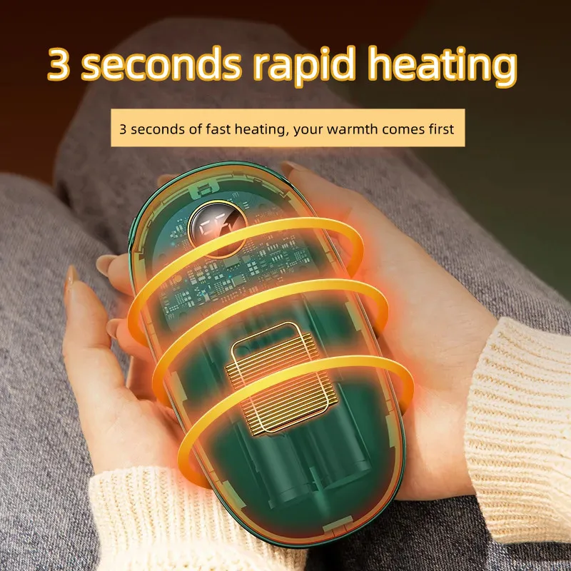 10000mAh USB Rechargeable Winter portable Hand Warmer Mobile Power Handheld Warmer Heater Outdoor Traveling Hiking  Power Bank view 2