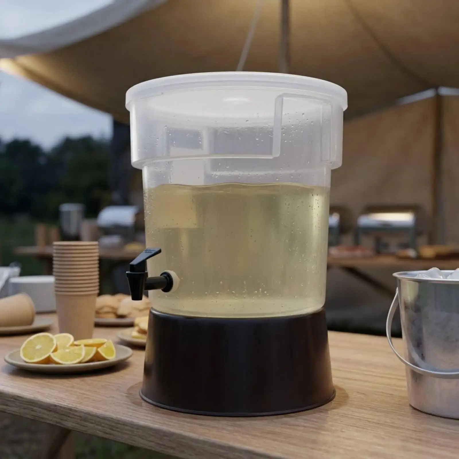 juice-dispensing-bucket-with-handle-covered-drink-container-for-restaurant-banquet-self-service-station