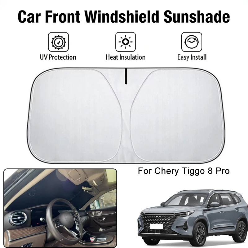 

Car Front Windshield Sunshade Cover For Chery Tiggo 8 Pro UV Block Heat Insulation Auto Interior Sun Protection Accessories