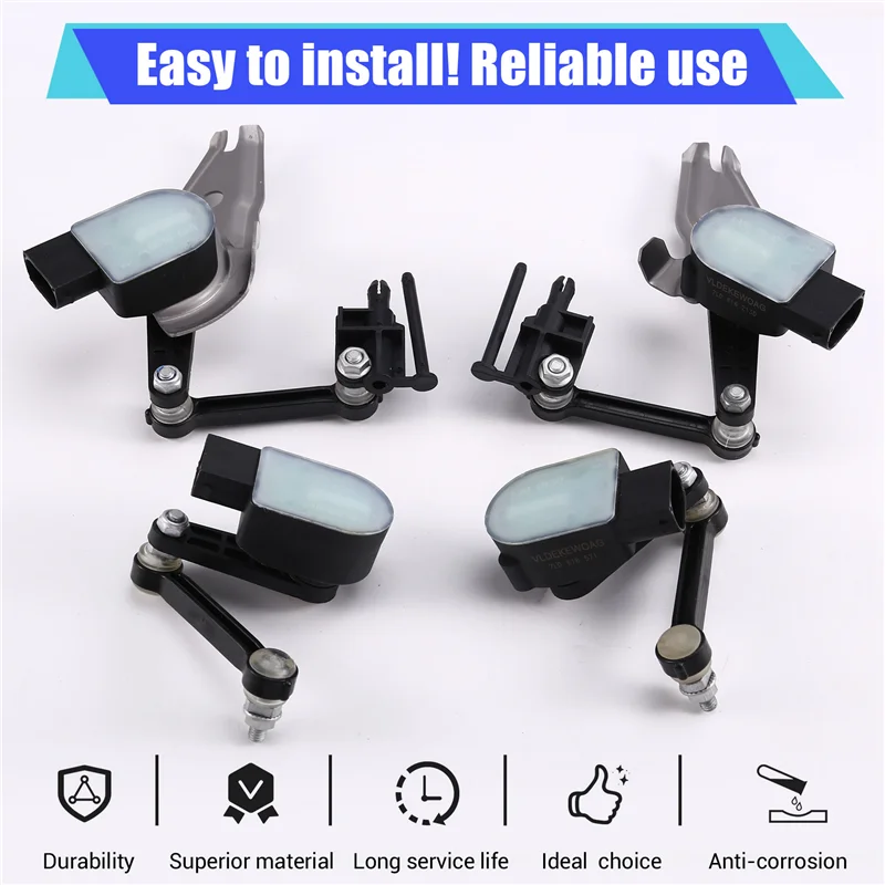 높이 레벨 센서 4Pcs 세트 전면 후면 RH/LH For Porsche Cayenne 2003-2010 95534107621 95534107521 95533107721
