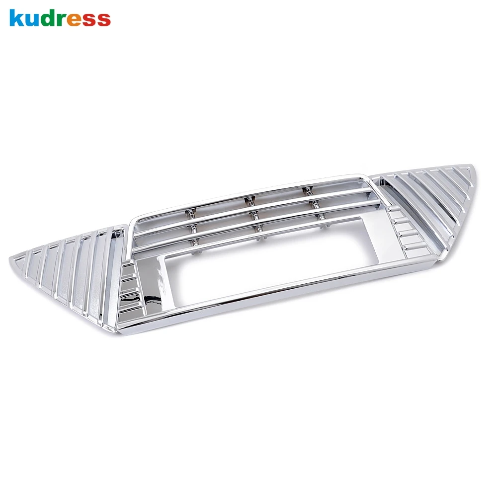 For Ford Focus 3 2012 2013 2014 2015 ABS Chrome Front Racing Grills Trims Decoration Intake Grille Cover Trims Car Styling 3pcs