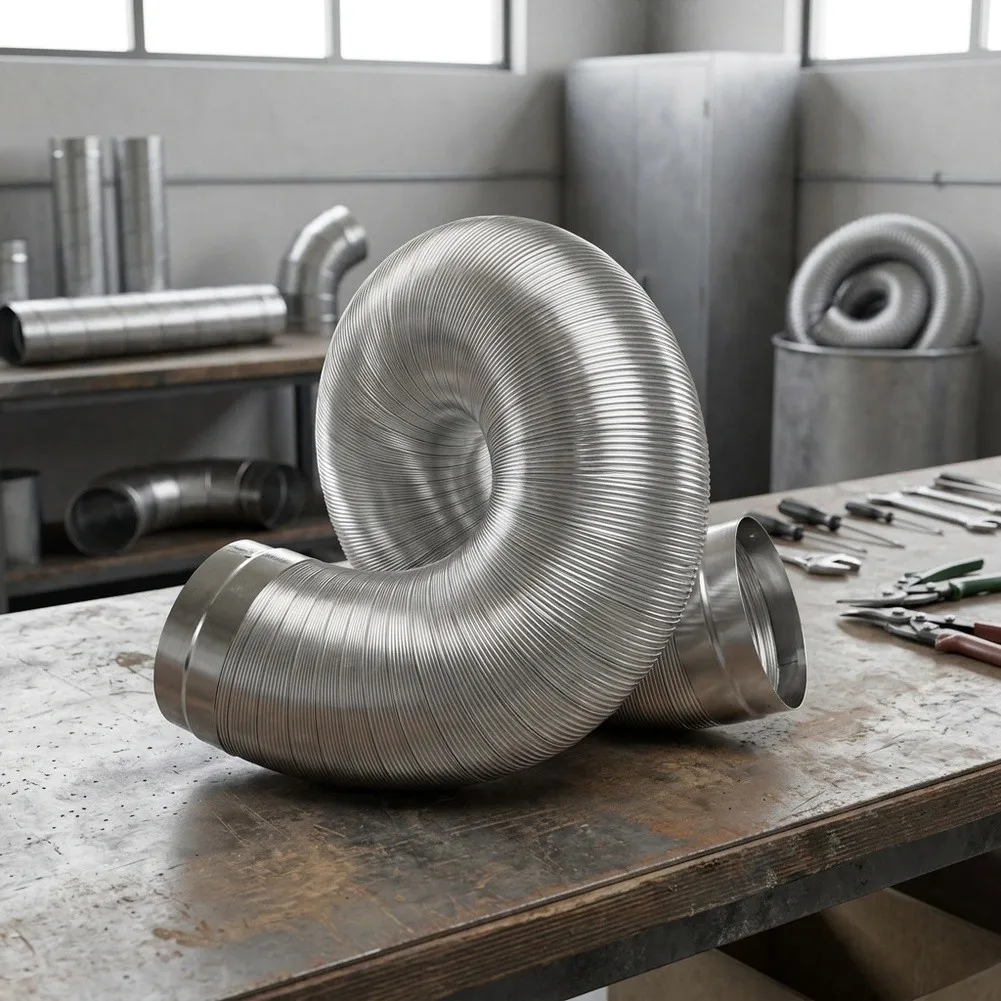 Pure Aluminum For Exhaust Duct Compatible with Standard Range Hoods for Efficient Removal of Cooking Fumes and Humidity