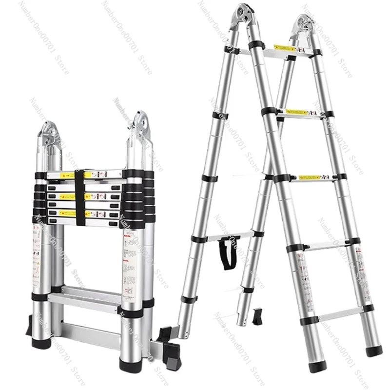 

Новая стабильная складная телескопическая алюминиевая лестница 4,1 м, многофункциональная промышленная телескопическая прямая лестница в елочку, ступенька