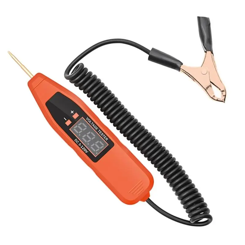 Auto Electrical Non-Contact 5-120V Circuit Tester, LCD Digital Voltage Tester Pen For Car Diagnostics