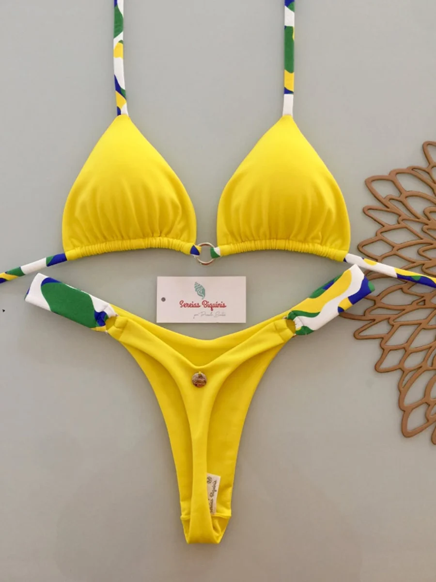 Micro Bikinis 2026 New Swimwear Women Swimsuit Sexy Brazilian Bikini Set Solid Print Beachwear Bathing Suit Biquini Female
