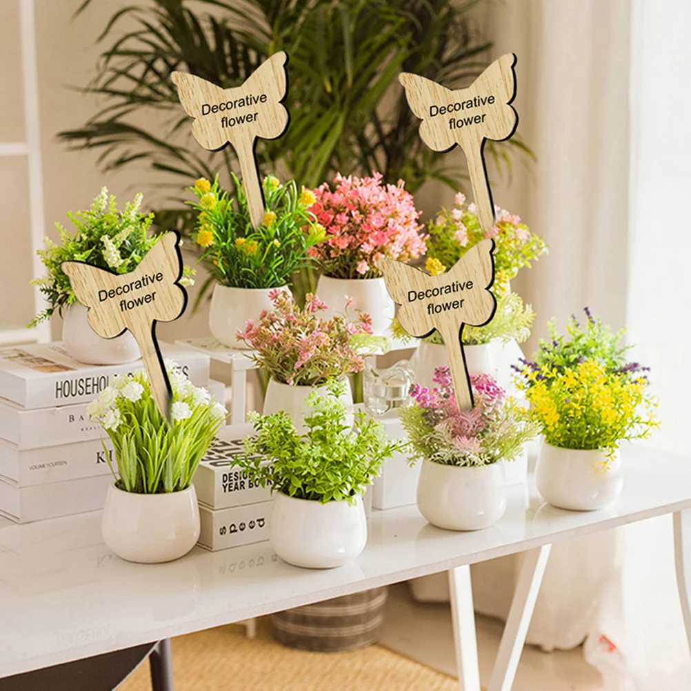 

30 Pcs Wooden Plant Labels Durable Reusable Garden Decorations Novel Gardening Tags Writable Succulent Pot Identification Stakes