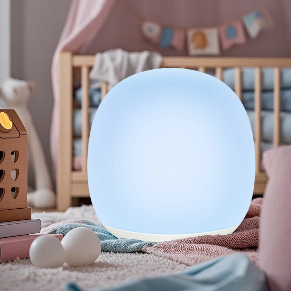 

8-часовая смена цвета, светодиодное светящееся украшение в форме яйца, детский сенсорный ночник, защитный светильник