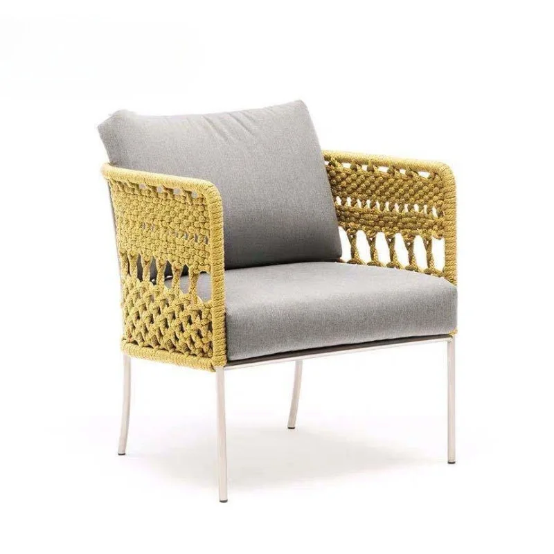 فناء حديقة ذات المناظر الطبيعية الخلابة B & B الترفيه حبل النسيج أريكة في الهواء الطلق شرفة على السطح كرسي واحد طاولة القهوة