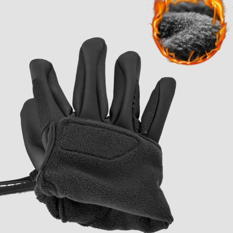 Heavy Duty Horse Riding Gloves Warm Touchscreen with Silicone Non-Slip Palm Warm Equestrian Riding Gloves for Cycling Motorcycle