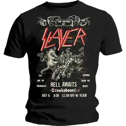 Slayer Hell Awaits Vintage Flyer Shirt S-XXL Thrash  T-Shirt Officl Tshirt