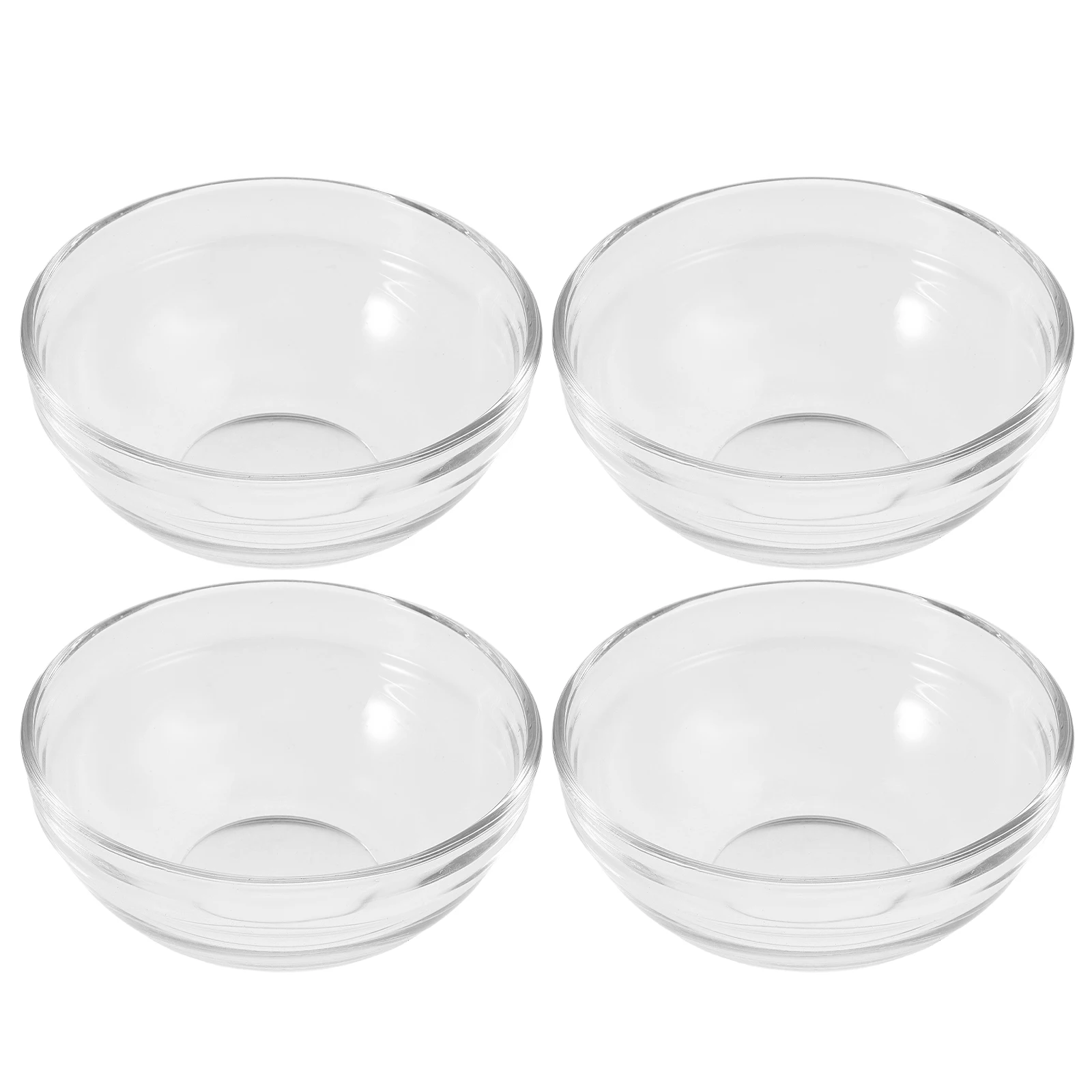 

3.5 Inch 4pcs Mini Glass Bowls Small Prep Dishes Stackable Dipping Bowl For Kitchen Sauces Condiments Spices Glass Bowl 3oz