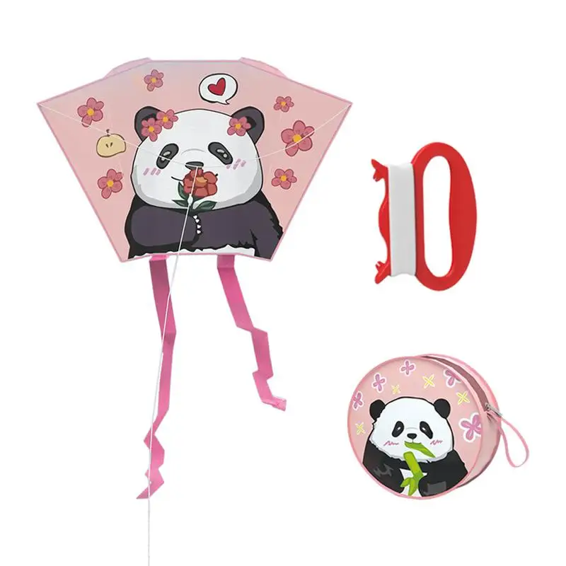 

Flying Kites For Children Cartoon Panda Shape Kites Stable Structure Design Mini Fly Beach Kites For Beginners Outdoor Games