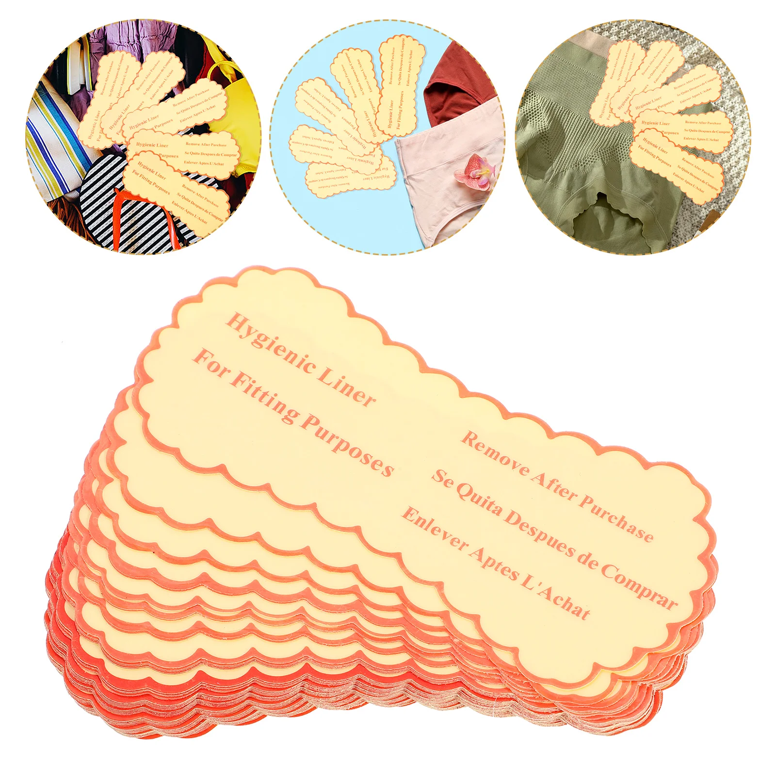 50 Pcs Hygienic Swimsuit Protective Sticker For Adhesive Stickers Panty Protection Lingerie Pvc Self-adhesive Liner Fitting