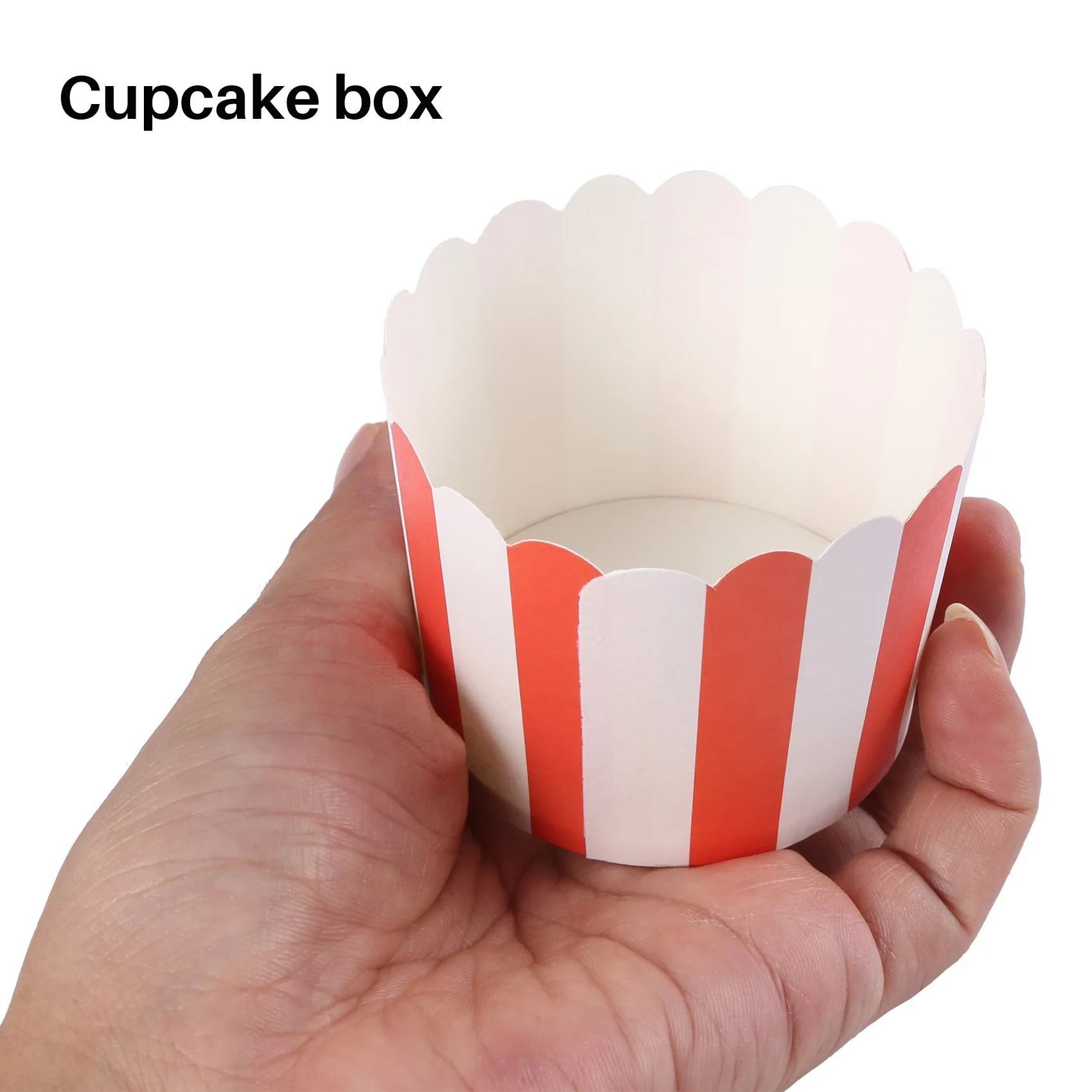 50X Cupcake Wrapper Paper Cake Case Baking Cups Liner Muffin Kitchen Baking Red Stripes