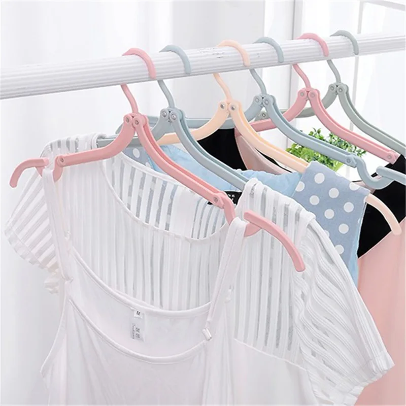 Portable Clothes Hanger Travel Hanger Folding Cloth Hanger Closet Organizer Hanger For Clothes Drying Rack Wardrobe Clothes Rack