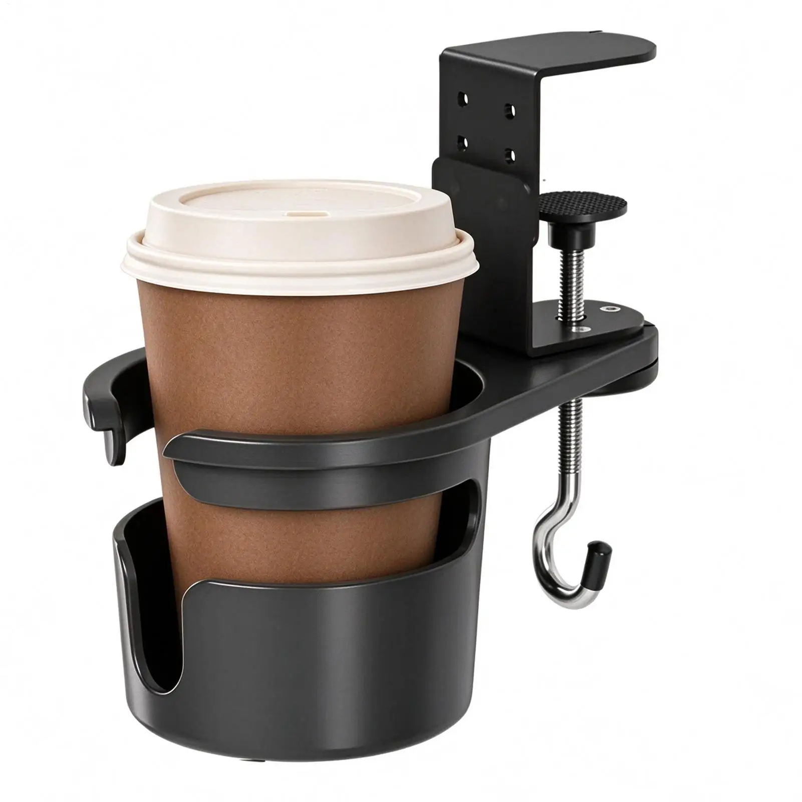 Cup Holder For Desk No Drill Anti-Spill Cup Storage Stand Desk Drink Holder For Home Office School Dorm Coffee Mug Water Bottle