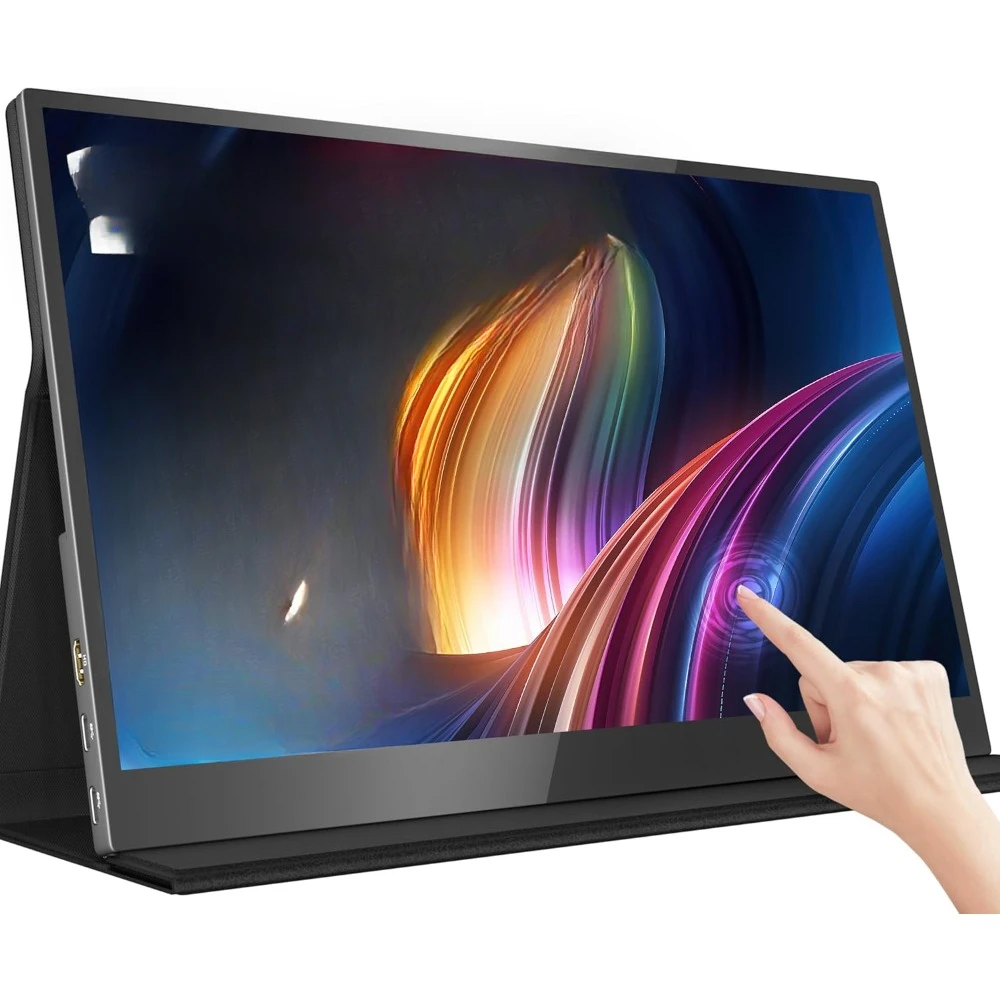 

Дорожный второй сенсорный экран, 100% DCI-P3, 100000 :1, внешний монитор USB C для ноутбука, ПК, телефона, Xbox PS5/PS4, переключатель...