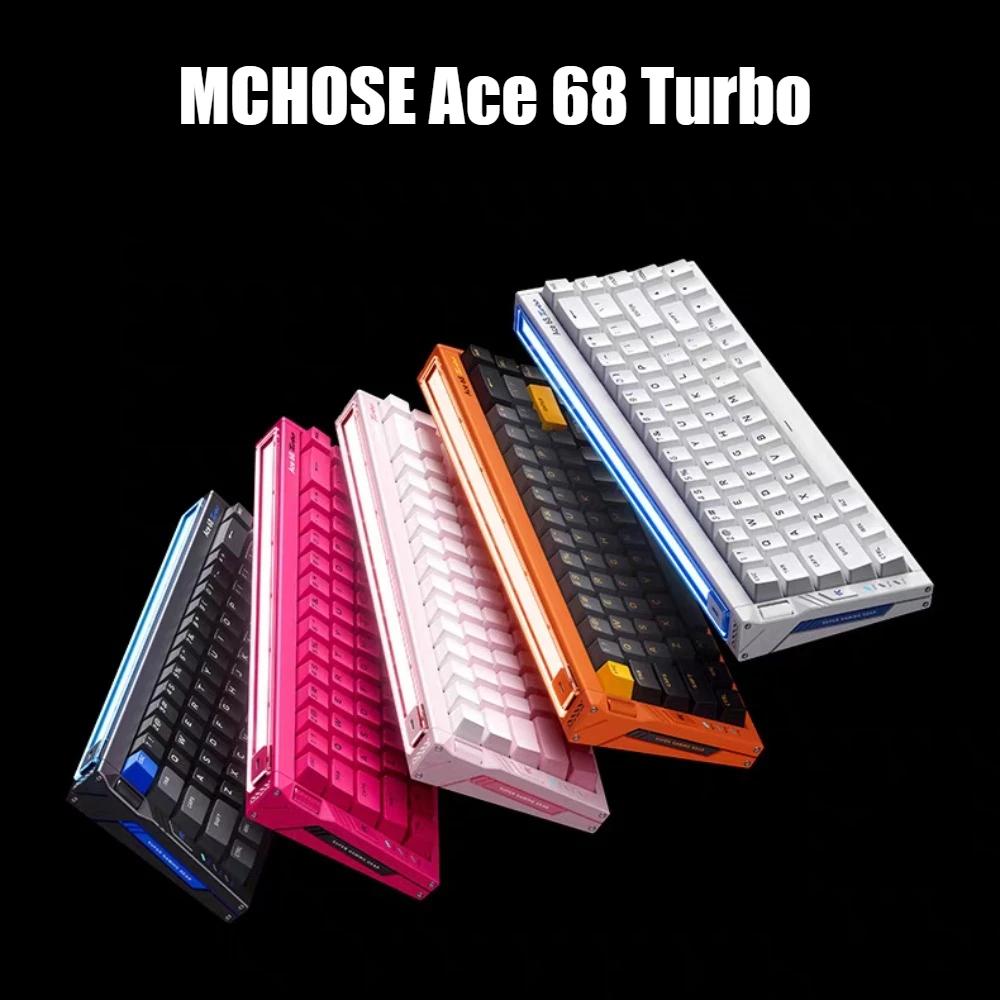 

MCHOSE Ace 68 Turbo Magnetic Switch Keyboard Wired Hot-Swap RGB Light Box Knob 16KHz RT 0.001mm Custom E-Sport Magnetic Keyboard