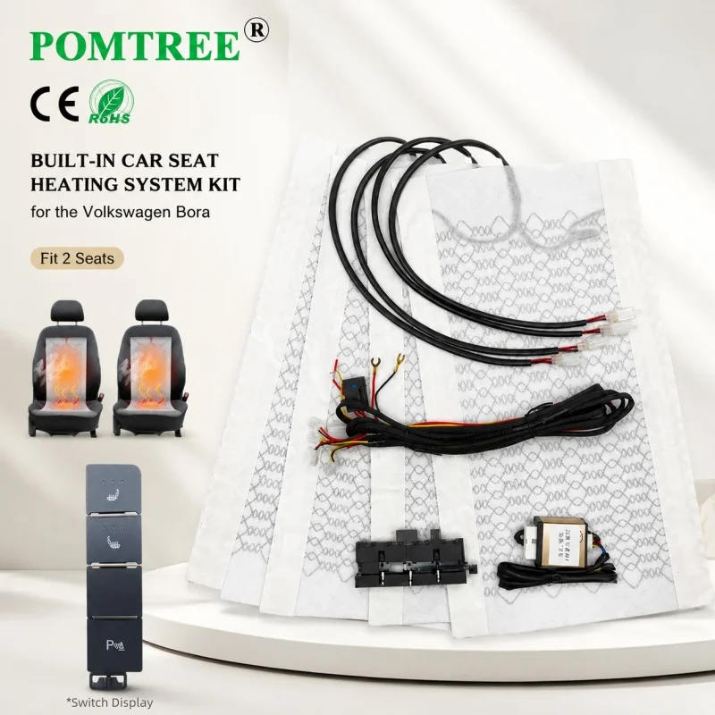 Built-in Car Seat Heating System Kit Fit 2023 Volkswagen Bora Seat Heating,Including Seat Cover Set And Switch,Fit 2 Seats