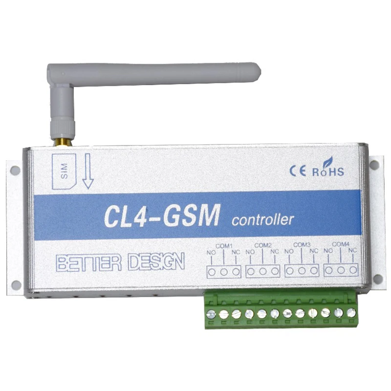 يوميا 4 قناة التتابع CL4-GSM SMS GSM APP وحدة تحكم لاسلكية GSM استقبال ومفتاح بوابة/فتحة الباب المشغل لإنذار المنزل S