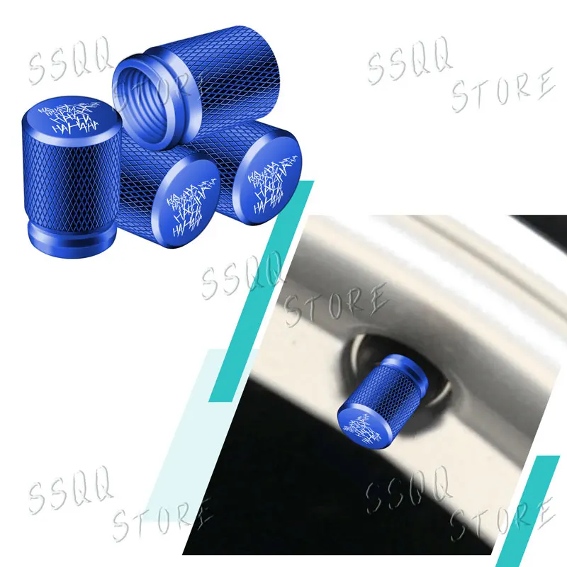 4pcs Metal HAHAHA Emblem Motorcycle Car Wheel Tire Valve Stem Caps Waterproof Covers For Yamaha R1 R3 R15 R7 MT07 YS125 XTZ125