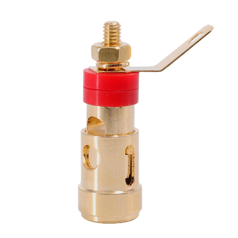 20/100PCS Small Gold-plated Push-type Spring Terminal Speaker Amplifier Spring Self-locking Socket Push-type Terminal