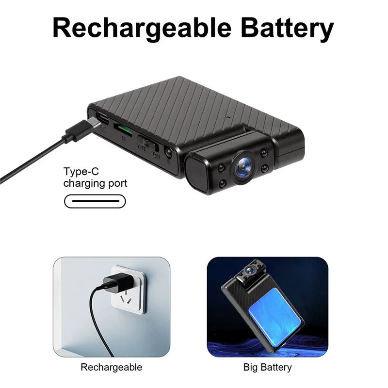 Wifi Camcorder,Wireless HD Video,IR Night Vision Surveillance Cam New Mini Wifi Camera Rotable Lens Home Security