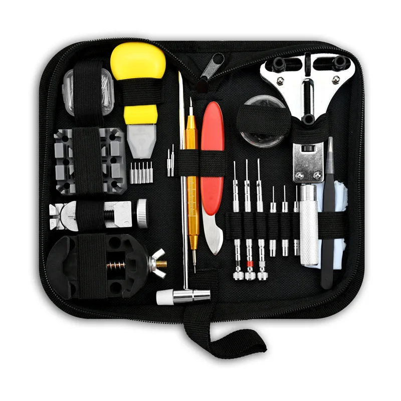 150 pieces of watch repair tool set for opening back covers/removing watch straps, three claw pry knife, punching needle