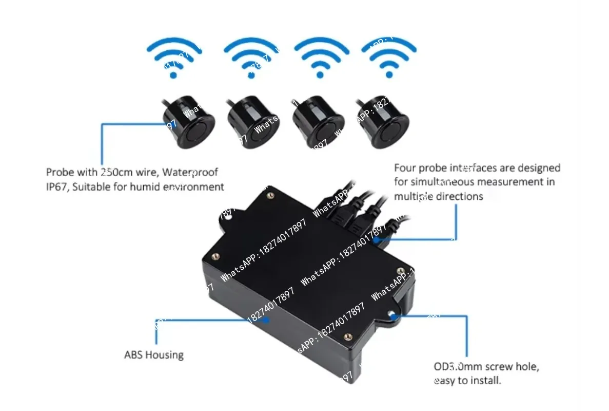 A05 AGV and Robot Supply ultrasonic Sensor RS485 Output 9-36V Power Strong Anti-interference ultrasonic range sensor