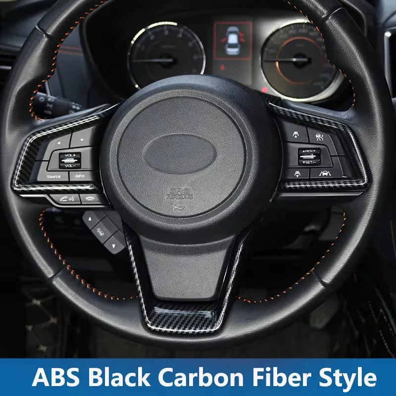 Carbon Fiber Style Steering Wheel Cover For Subaru Outback XV Impreza Leagacy 2018-24 For Forester 2019 2020 2021 2022 2023 2024