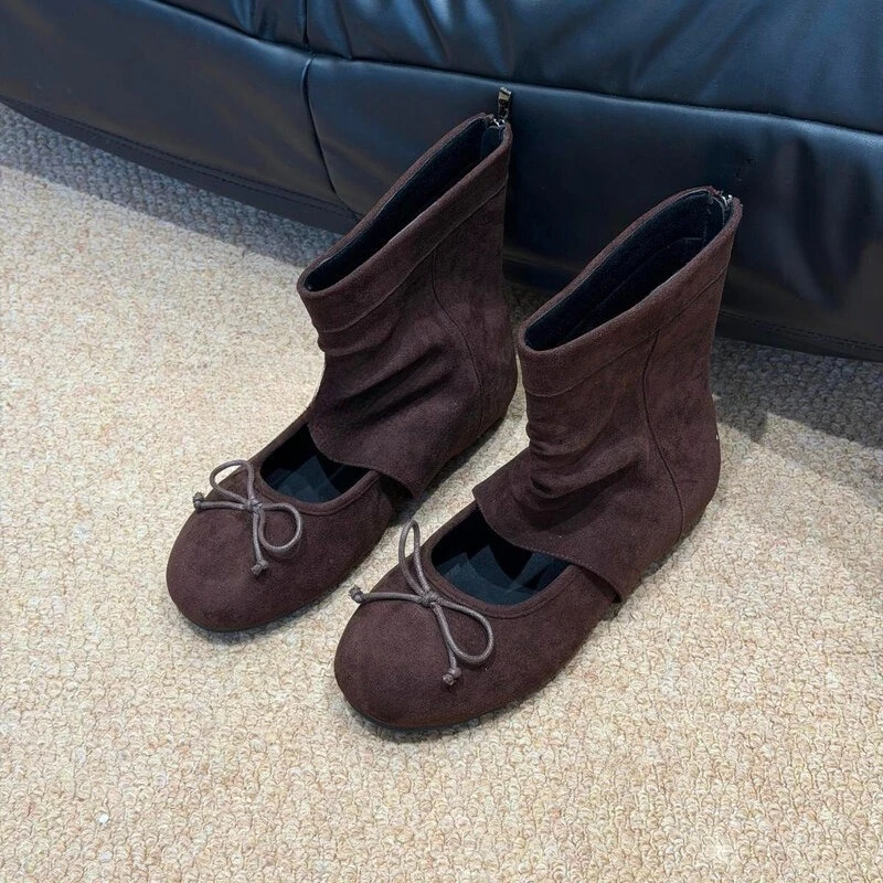 Women's Flat Shoes 2026 Summer New Bow Pile Hollow Sandals view 3
