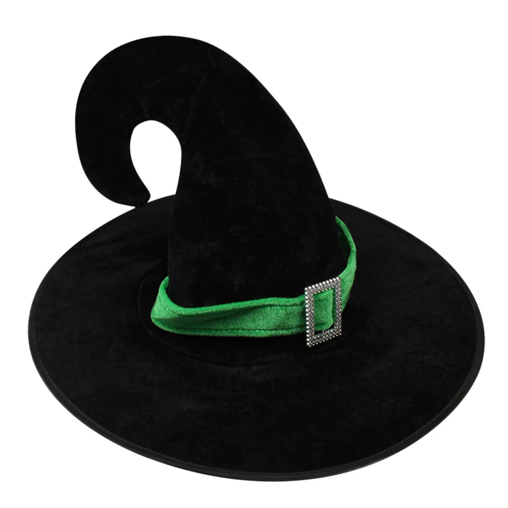 

Halloween Witch Hat Durable Lightweight Portable Wear Masquerade Festive Party Decorations Cartoon Curved Non-Woven Performance