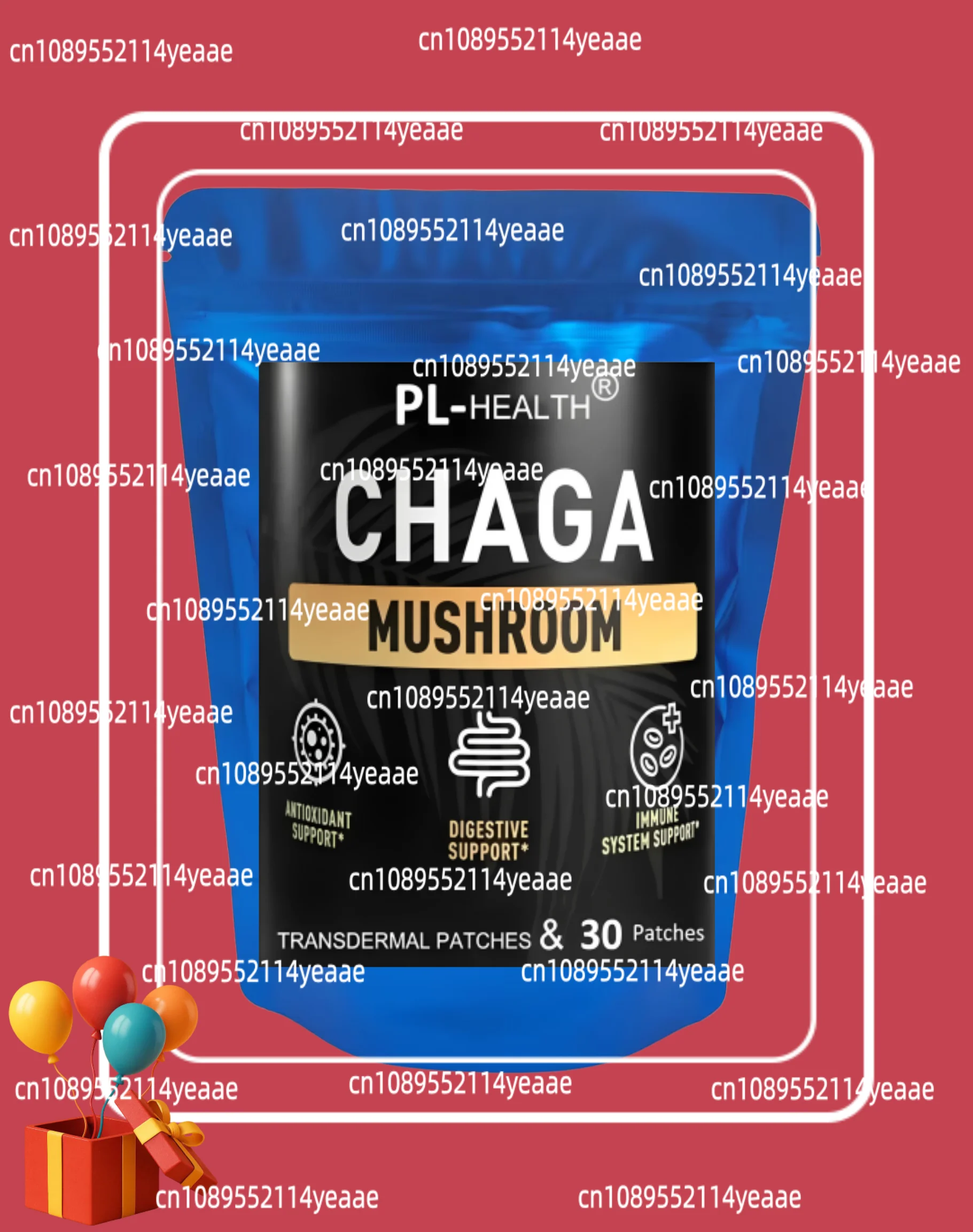 Chaga Mushroom Transdermal Patches For Digestion, Energy, & Immune Support-30 Patches One Month Supply