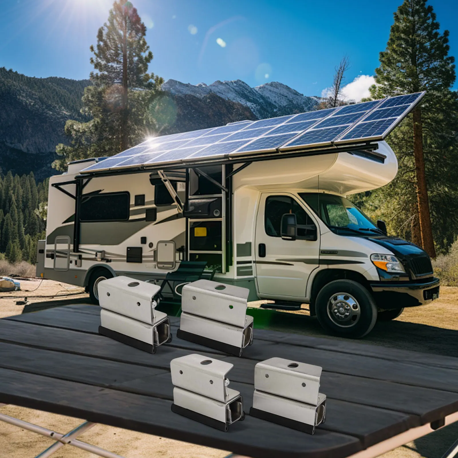 Battery 5.8*2.85*7cm 2.28*1.12*2.75in Roof Rack Brackets Adaptable Mounting Solution Compatible With Van Models